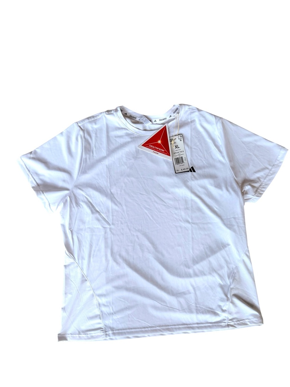 ADIDAS White Short Sleeve Performance Tee